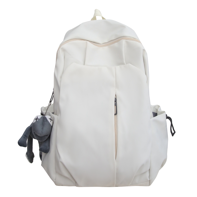 

Deli Bear Нейлоновый рюкзак унисекс черный красный белый серый, White with Gray Frog Charm