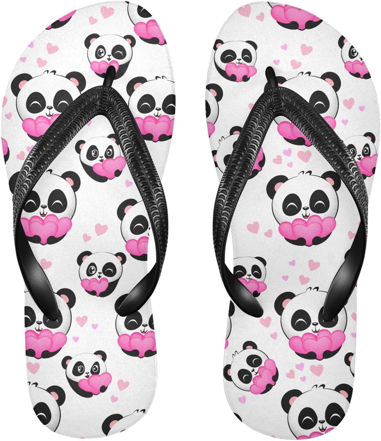 

Милые пляжные шлепанцы с сердечком Панда для женщин и мужчин, летние повседневные сандалии для душа 2301645 Kfbe, Panda