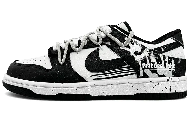 

Кроссовки Nike Dunk Skateboard Shoes Men Low-Top White, черный