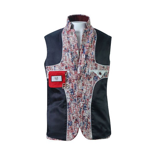 Детский блейзер slim fit с принтом краски Elie Balleh, Red — фото 3