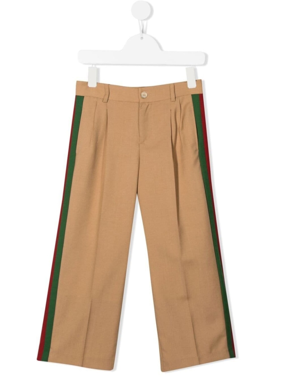 

Gucci Kids брюки строгого кроя со складками, коричневый