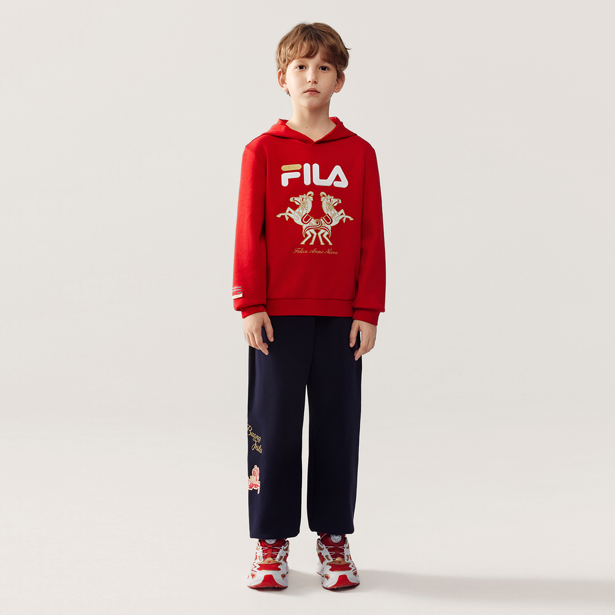 Fila Kids Детские вязаные спортивные штаны Legend Blue — фото 4