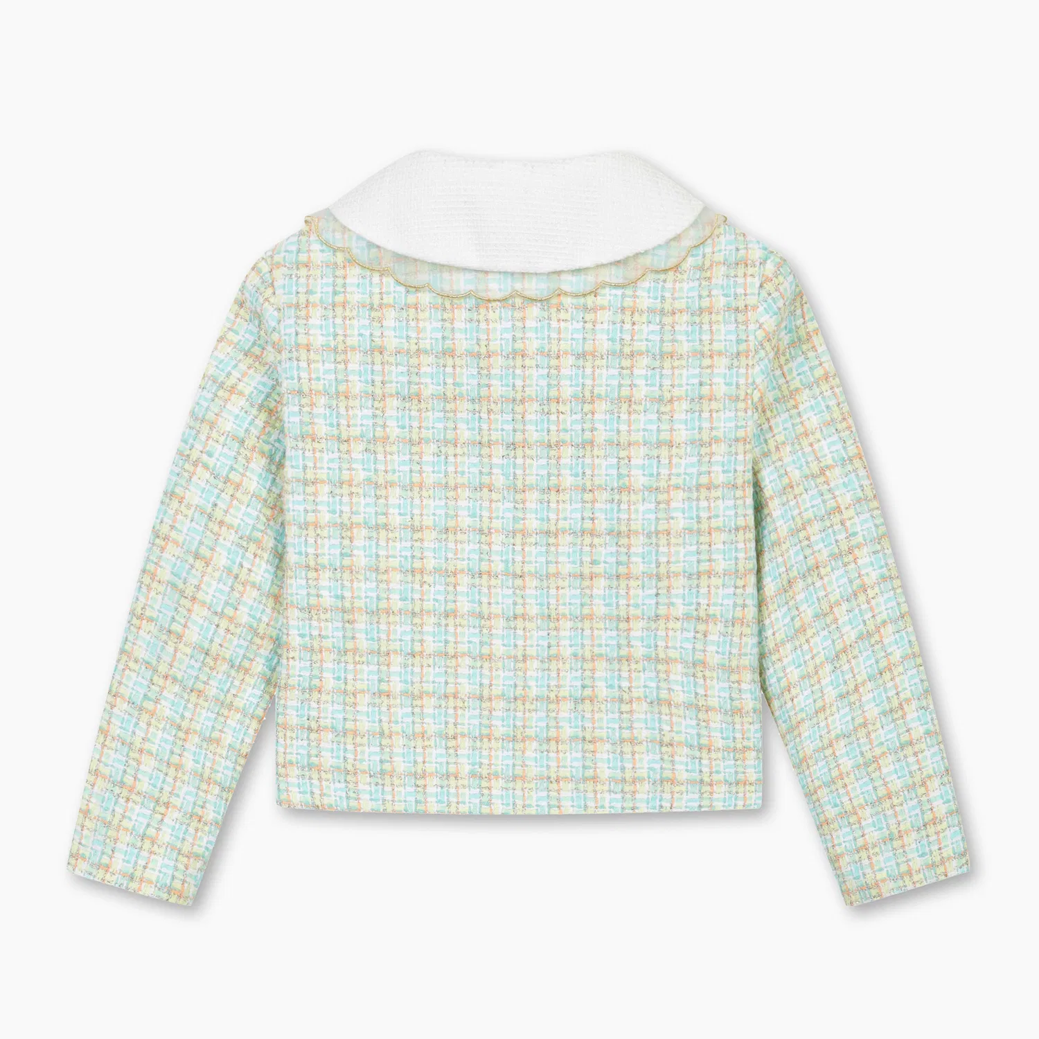 Детский твидовый жакет Romantic, мятный, от Benetton Kids — фото 2