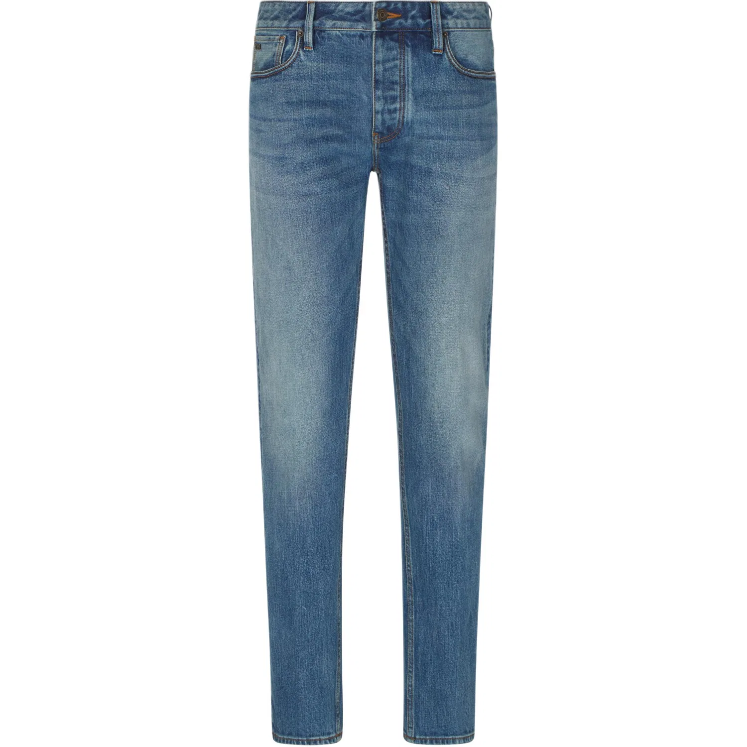 Джинсы J75 slim-fit из стрейч-денима с каменной стиркой EMPORIO ARMANI, Blue
