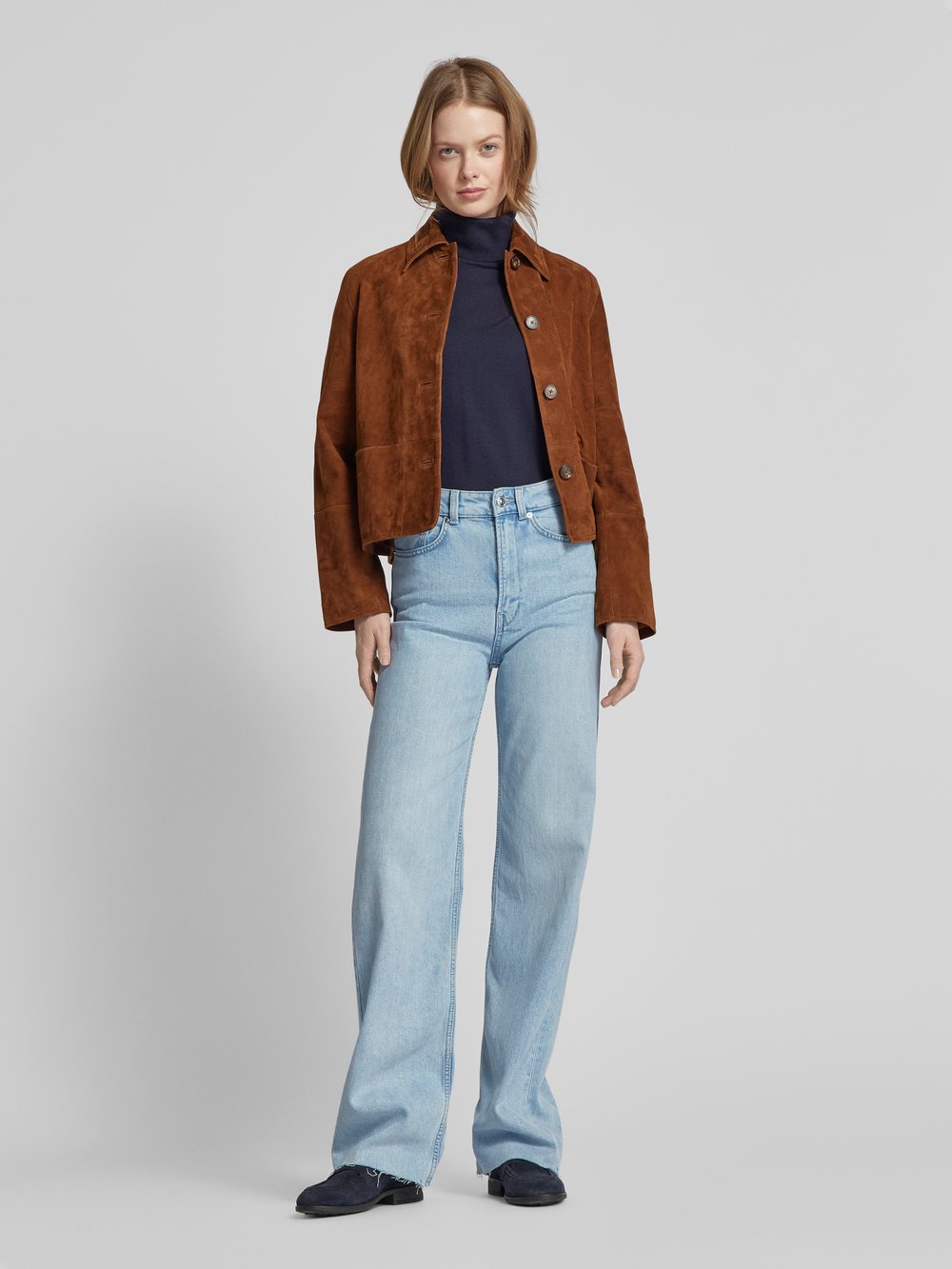 

Широкие джинсы с открытыми штанинами Tom Tailor Denim, светло-голубой