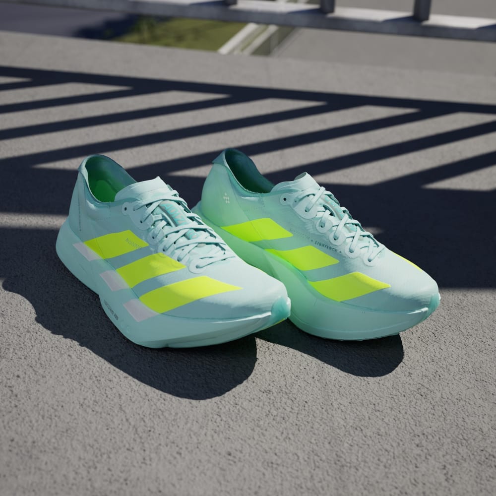 Кроссовки Adidas Adizero Adios Pro 4 Shoes, цвет Semi Flash Aqua/Lucid Lemon/Mint Ton — фото 4