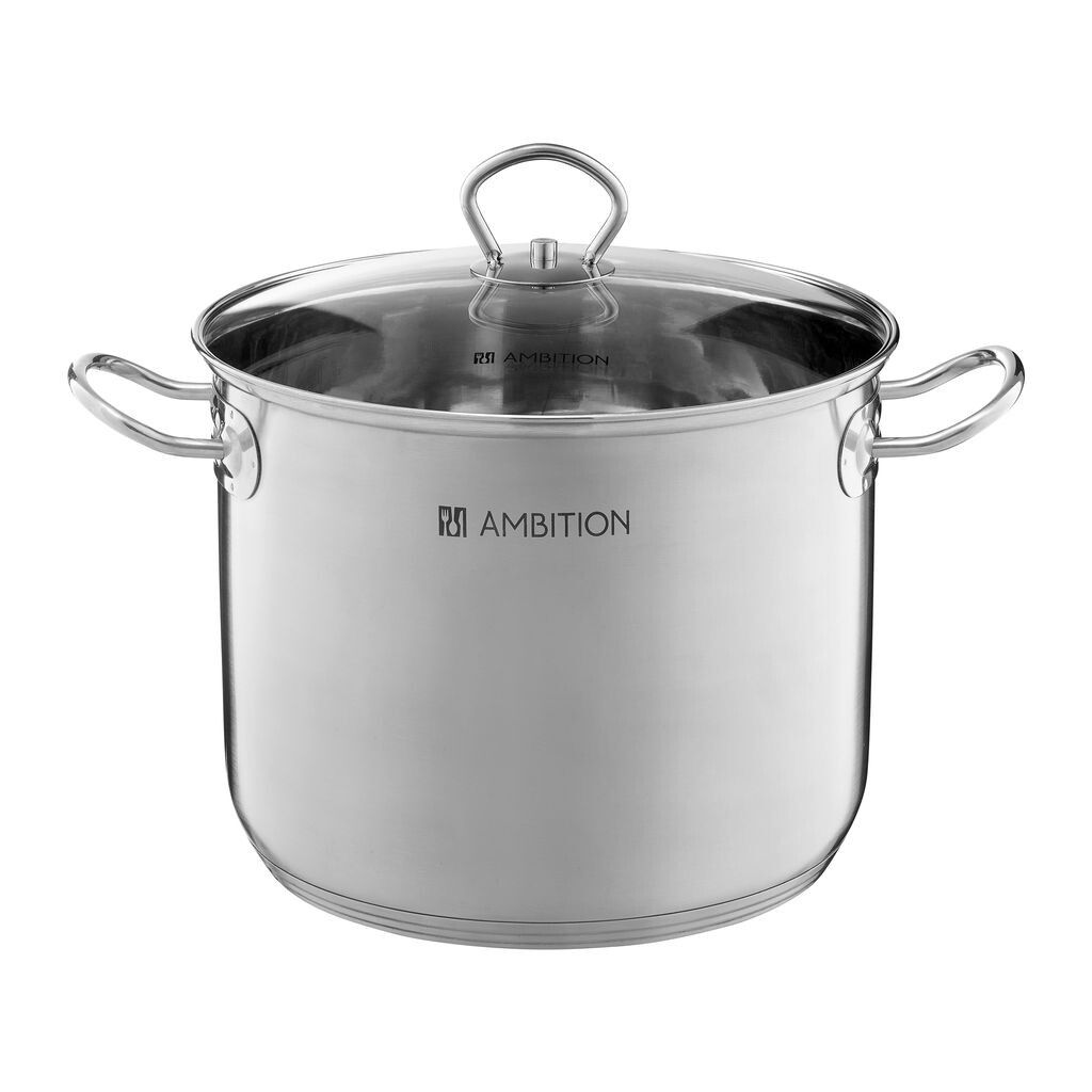 

Кастрюля из нержавеющей стали с крышкой Acero 34 см AMBITION