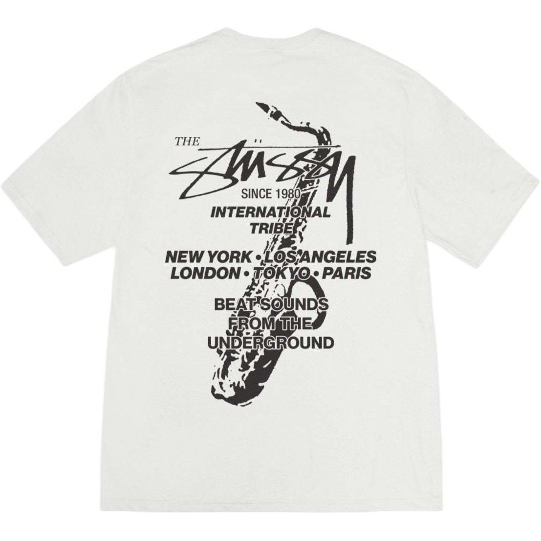 Футболка Stussy Beat Sounds с пигментной окраской, черная — фото 4