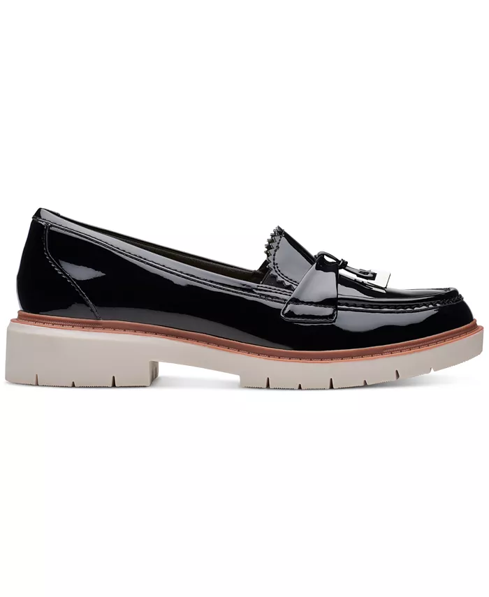 Женские удобные лоферы Westlynn Bella на массивной подошве Clarks, черный — фото 2