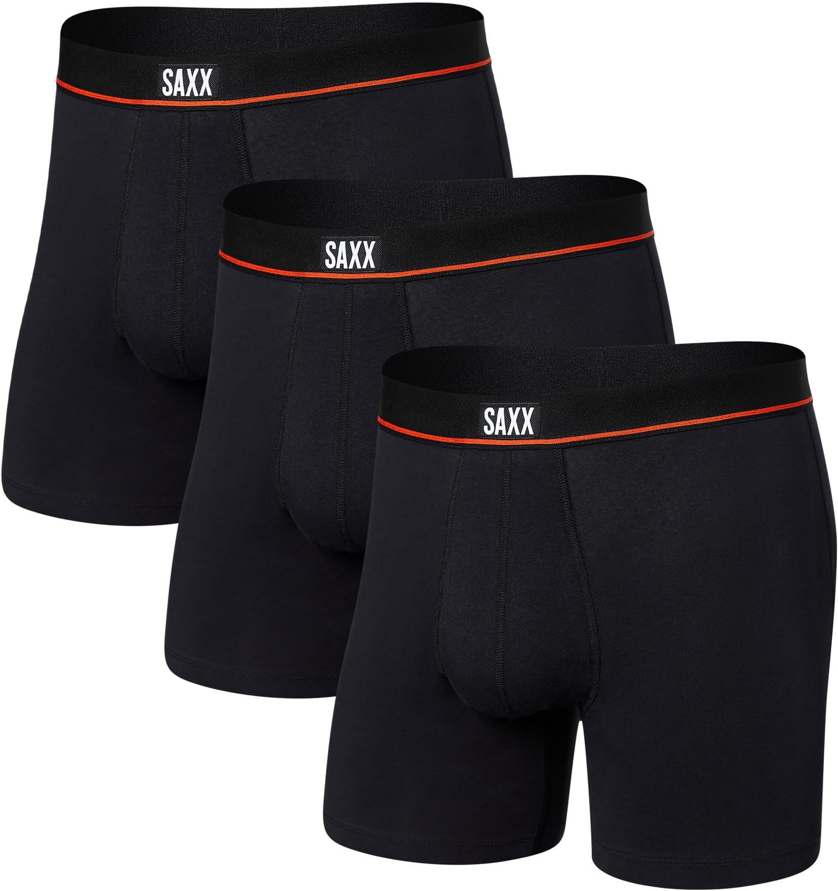 

Мужские трусы-боксеры Non-Stop из эластичного хлопка, комплект из 3 пар SAXX UNDERWEAR, Black 1