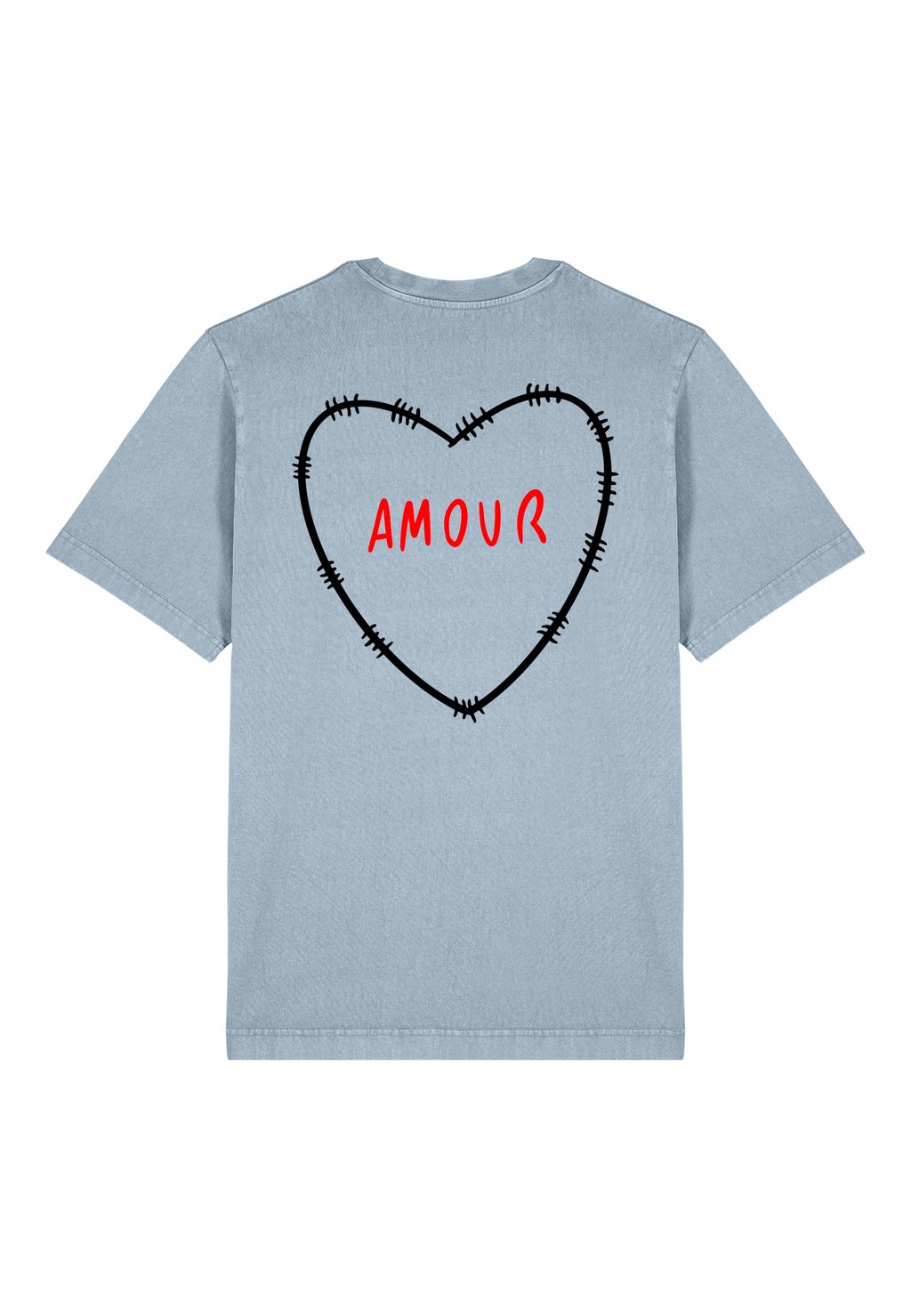 

Футболка с принтом AMOUR BROD BACK HEAVYWEIGHT Mira Paris, светло-голубой