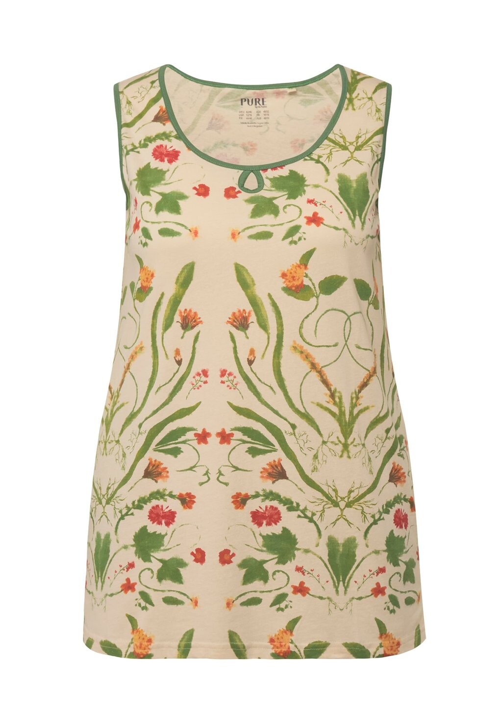 

Верх пижамы FLORAL TANK Ulla Popken, бежевый
