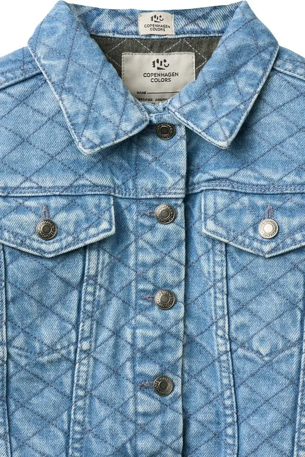 Стеганая куртка из органического денима, Copenhagen Colors, Blue Denim — фото 3
