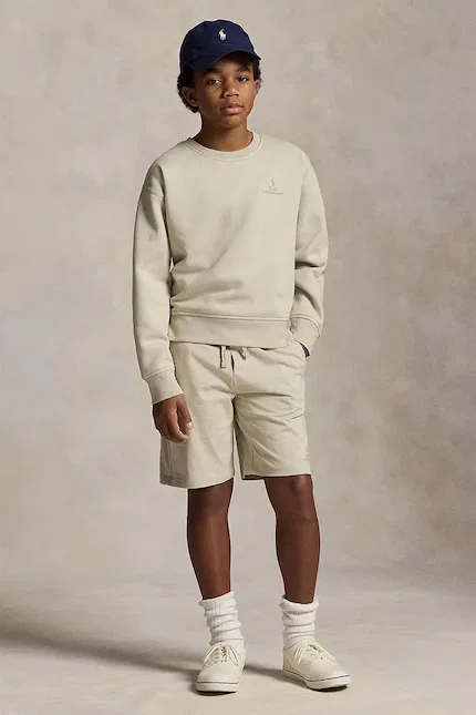 Худи детское Polo Ralph Lauren, бежевый — фото 4