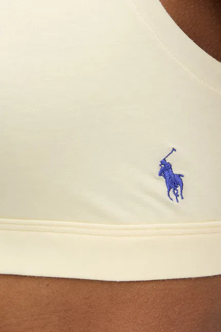 Бюстгальтер из эластичного хлопка Polo Ralph Lauren, желтый — фото 3