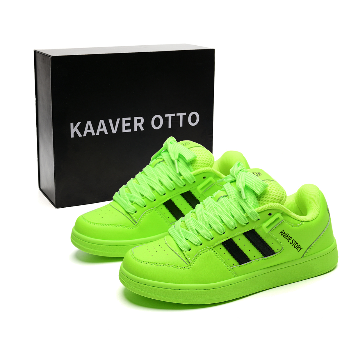 

KAAVER OTTO Унисекс непромокаемые скейтерские кроссовки с увеличенной высотой покрытия и устойчивостью к истиранию неоново-зеленые, цвет Neon Green