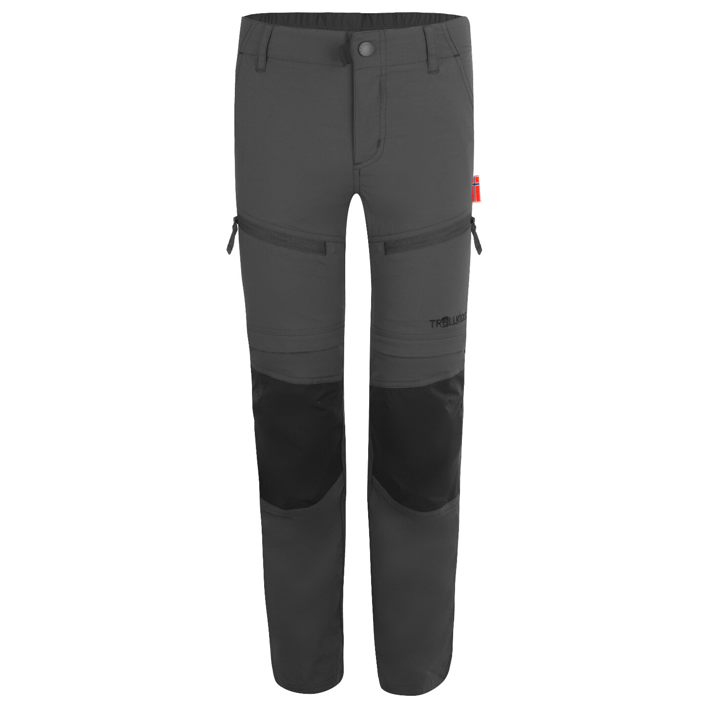 

Трекинговые брюки Trollkids Kid's Nordfjord Zip Off Slim Fit, цвет Anthracite