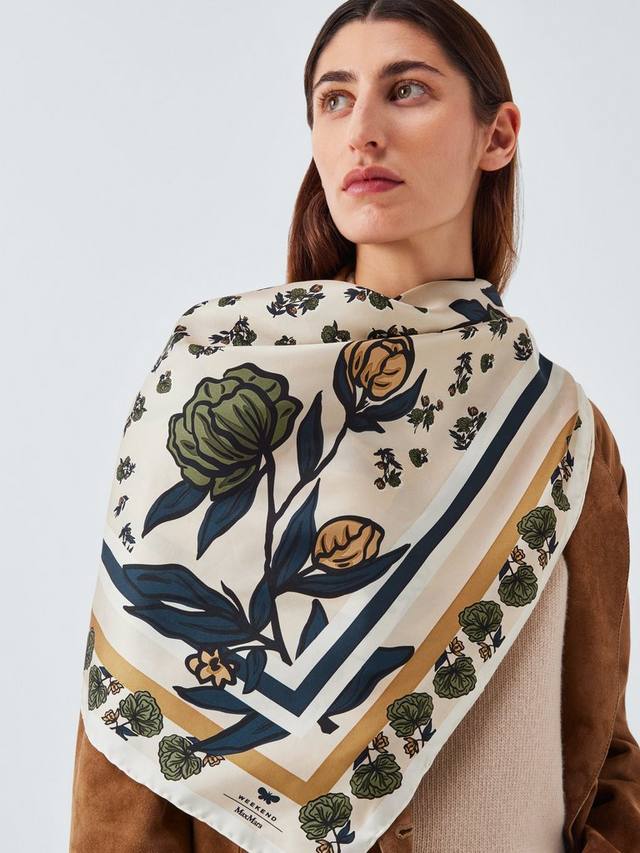 

Onesto шейный платок из чистого шелка с цветочным принтом Weekend MaxMara, Multi
