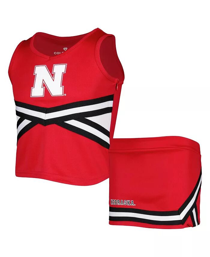 

Big Girls Scarlet Nebraska Huskers Carousel Cheerleader Set Colosseum