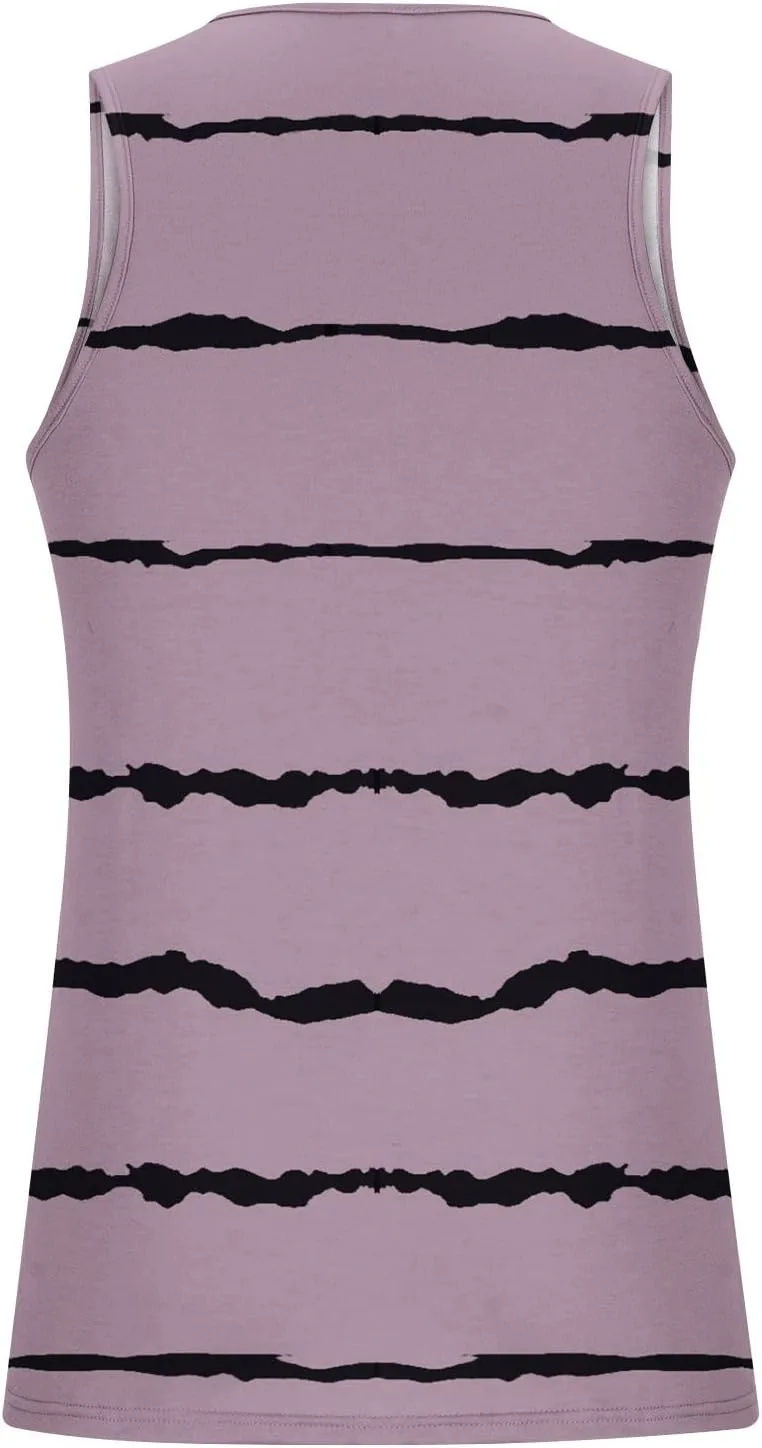 Мужские майки Muscle Tank Tops из хлопка для тренировок, летние, в полоску, свободного кроя — фото 3