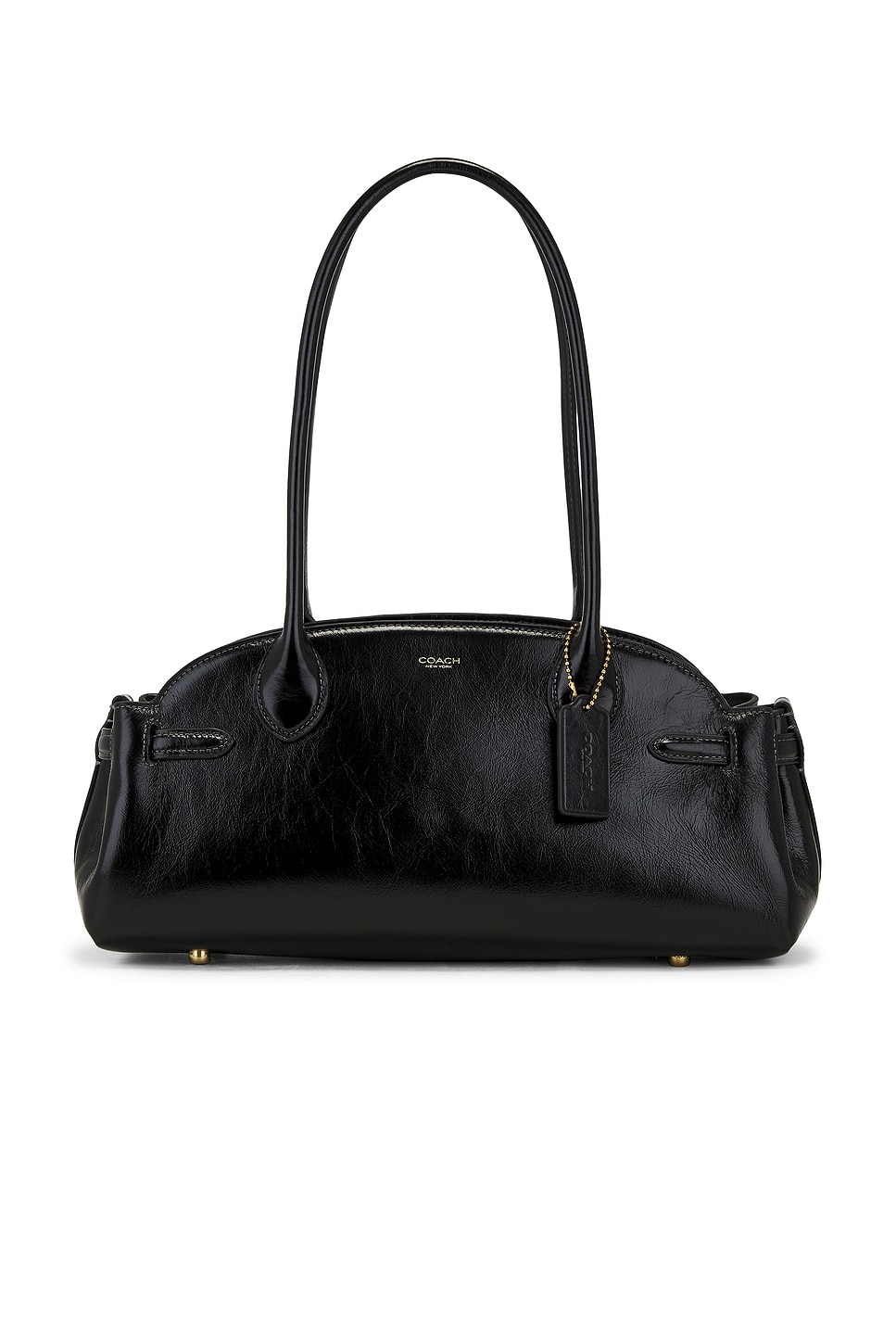 

Сумка из лакированной кожи Empire Carryall 34 Coach, black