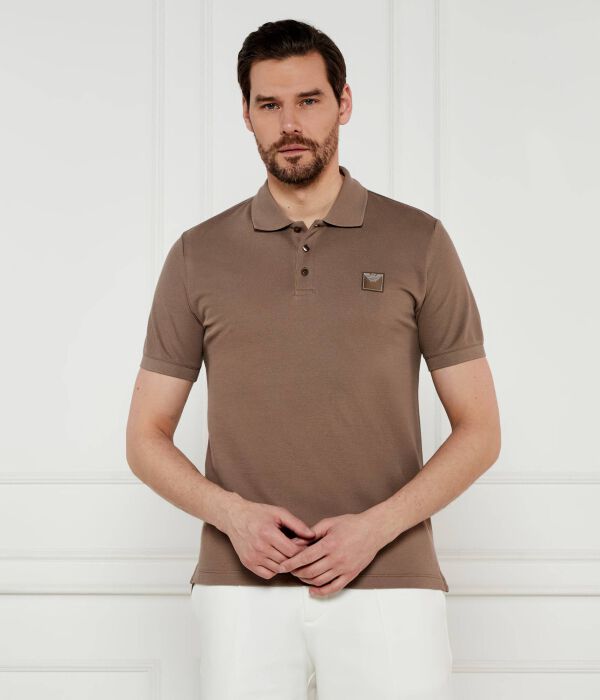 

Рубашка поло Regular fit Emporio Armani, коричневый