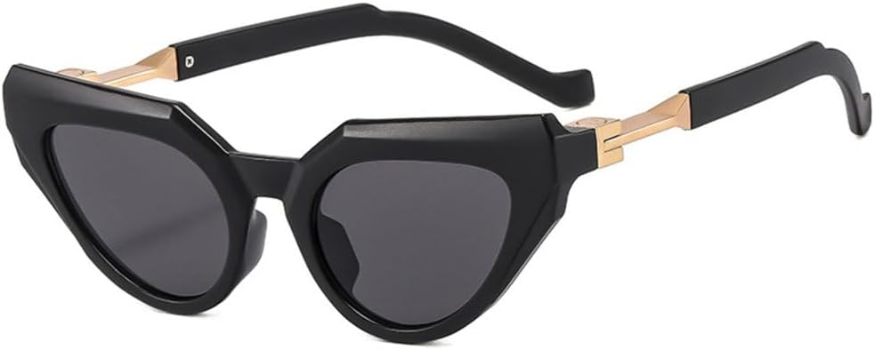 

Солнцезащитные очки LVTFCO Retro Cat Eye для женщин, модные очки для мужчин с прозрачными градиентными линзами и защитой от УФ-излучения UV400, стильные очки для вождения, Black Gray