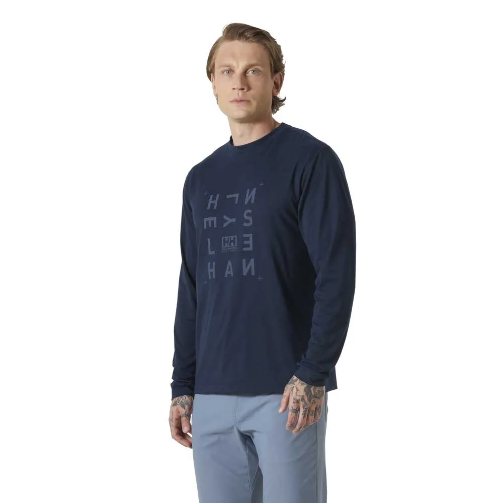 

Лонгслив Helly Hansen Skog Graphic Tee, синий