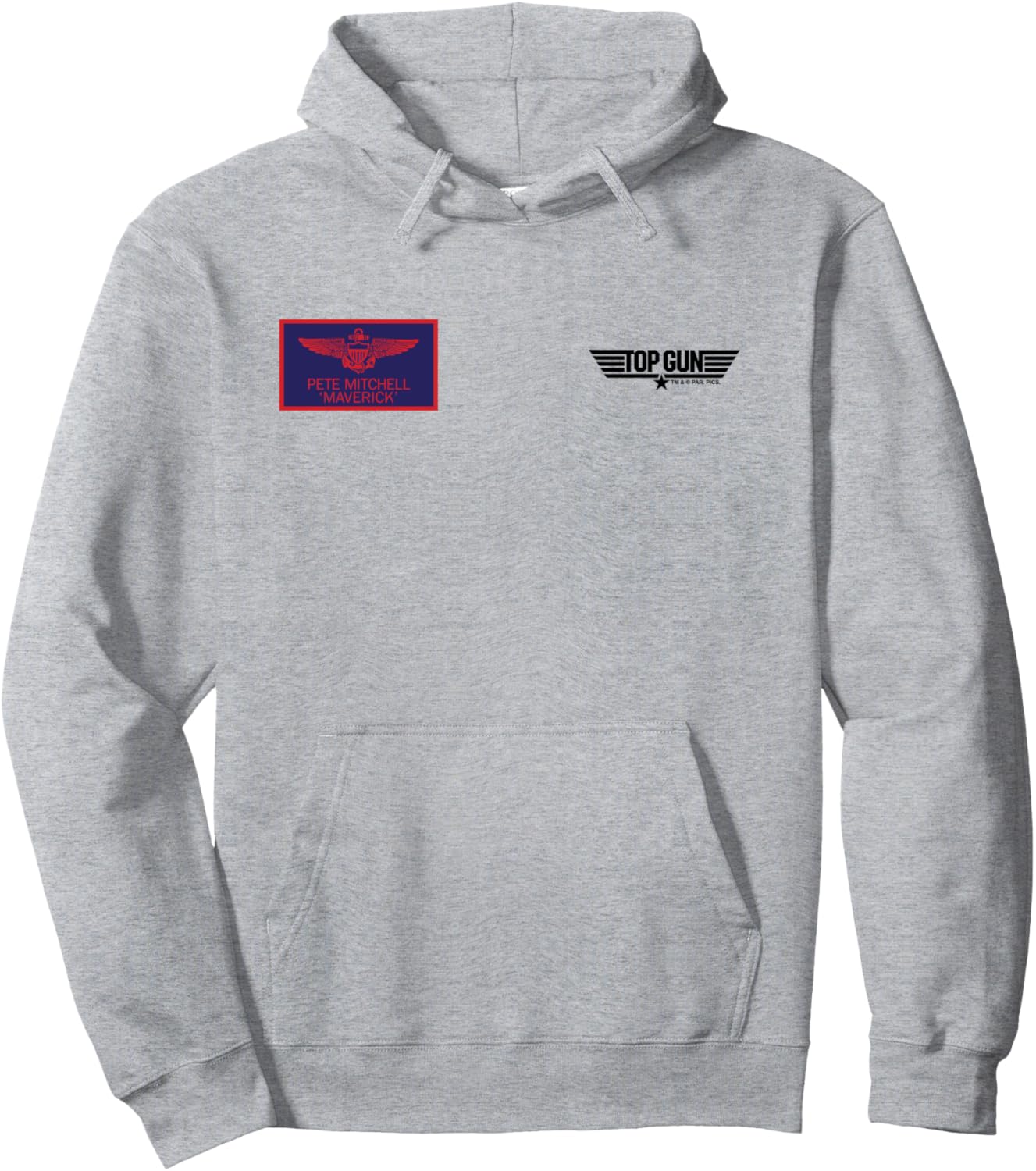 

Худи с нагрудным значком Пита Митчелла Маверик из фильма Топ Ган, серая Top Gun