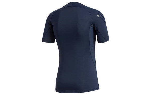 Футболка Adidas Training Sports Round Neck Short Sleeve 'Legendary Blue', синий — фото 2