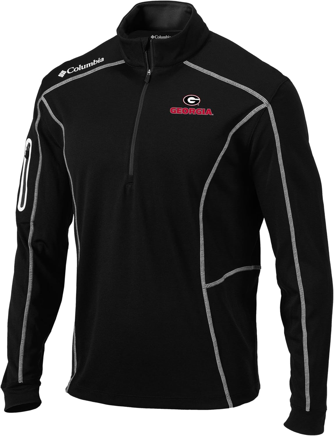 

Columbia Golf мужская толстовка Univ of Georgia Shotgun 1/4 Zip, Black