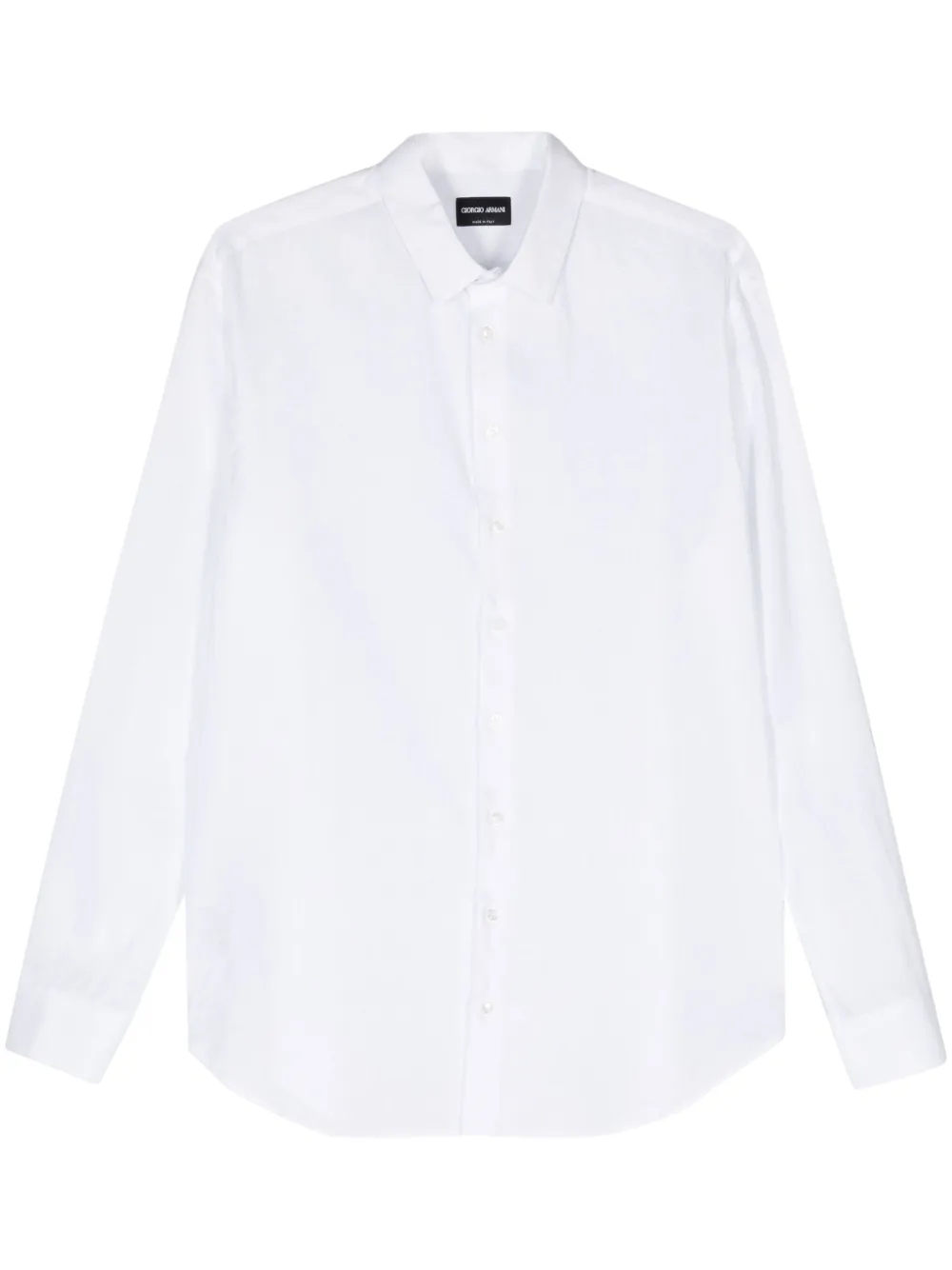

Льняная рубашка с длинными рукавами GIORGIO ARMANI, белый