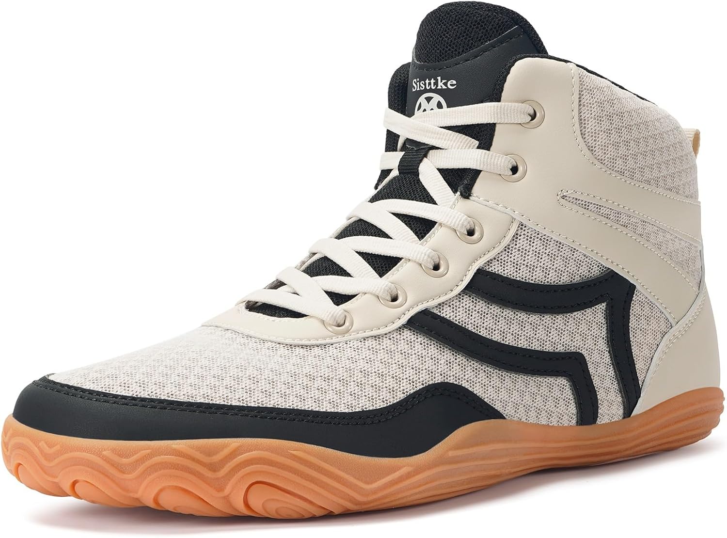 

Мужские борцовские кроссовки, широкие боксерские кроссовки с нулевым перепадом высоты подошвы Sisttke, бежевый