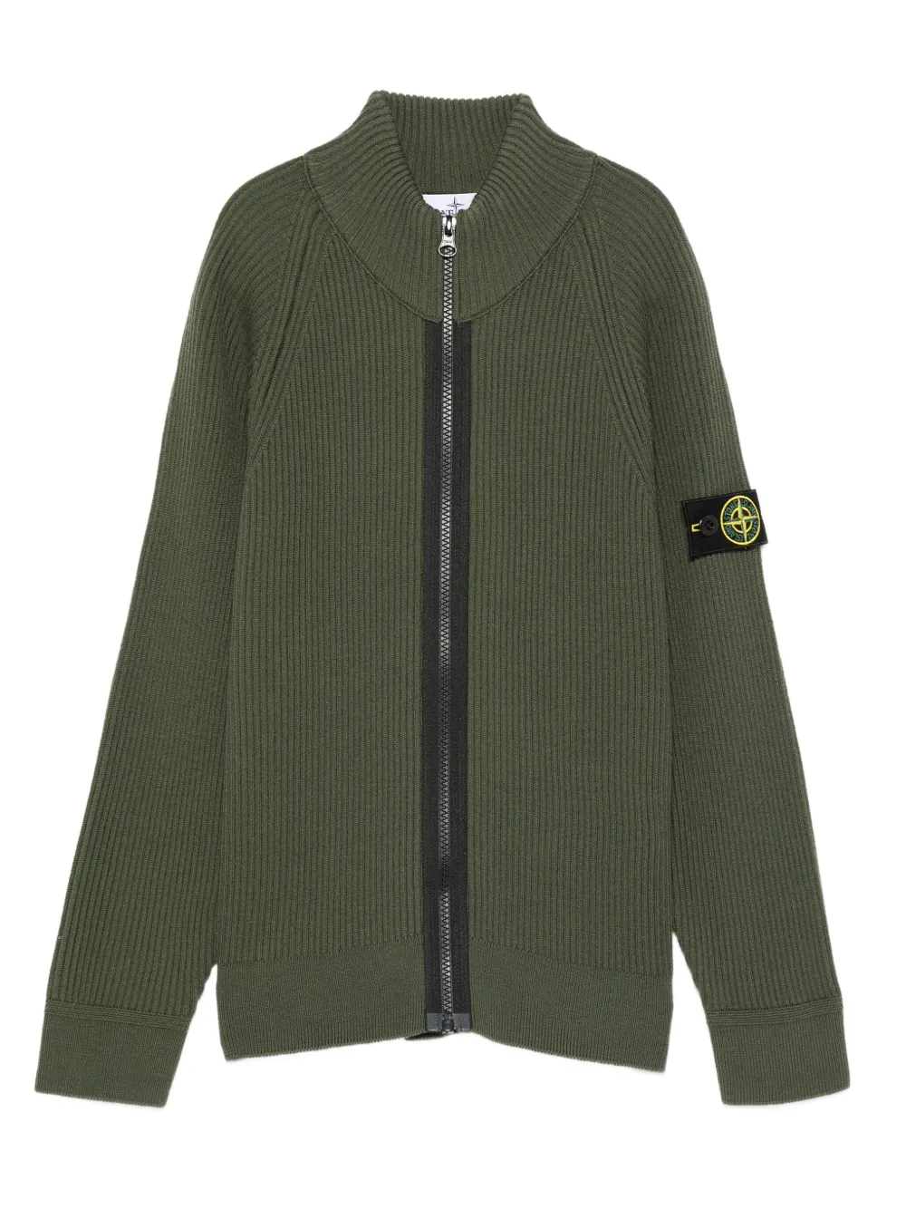 

Рифленая куртка на молнии Stone Island Junior, зеленый