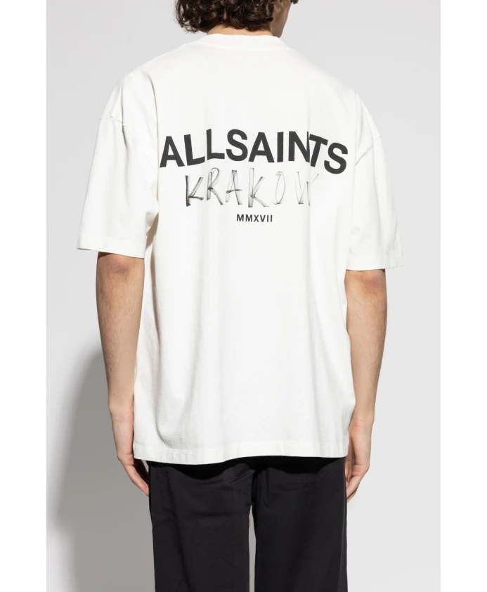 Краковская футболка Allsaints, белый — фото 4
