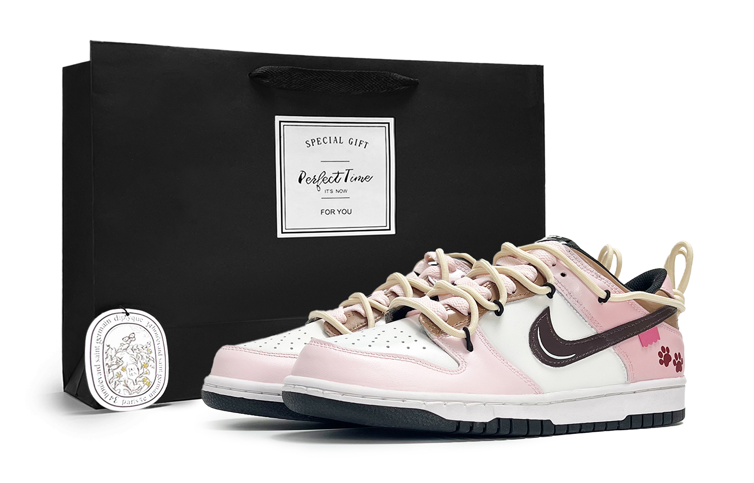 

Детские кроссовки для скейтбординга Dunk Low Top для подростков Nike, розовый