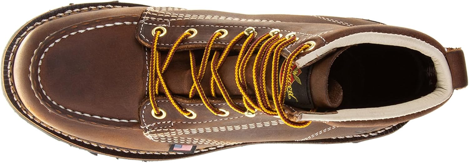 Мужские ботинки Thorogood American Heritage с 15 см мыском Moc Toe и клиновидной подошвой, черный — фото 4