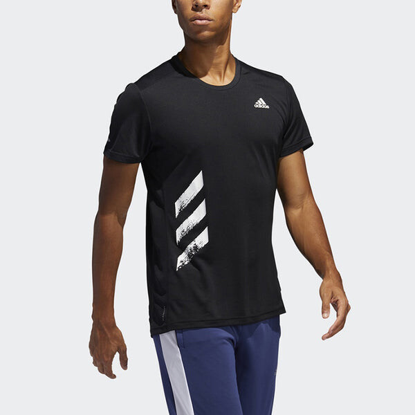 Футболка run it tee pb sports short sleeve black Adidas, черный — фото 3