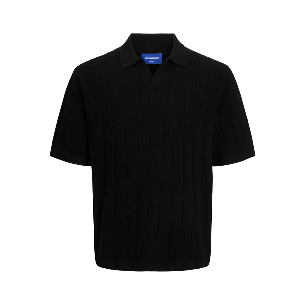 

Поло с коротким рукавом Jack & Jones Varenna Split, черный