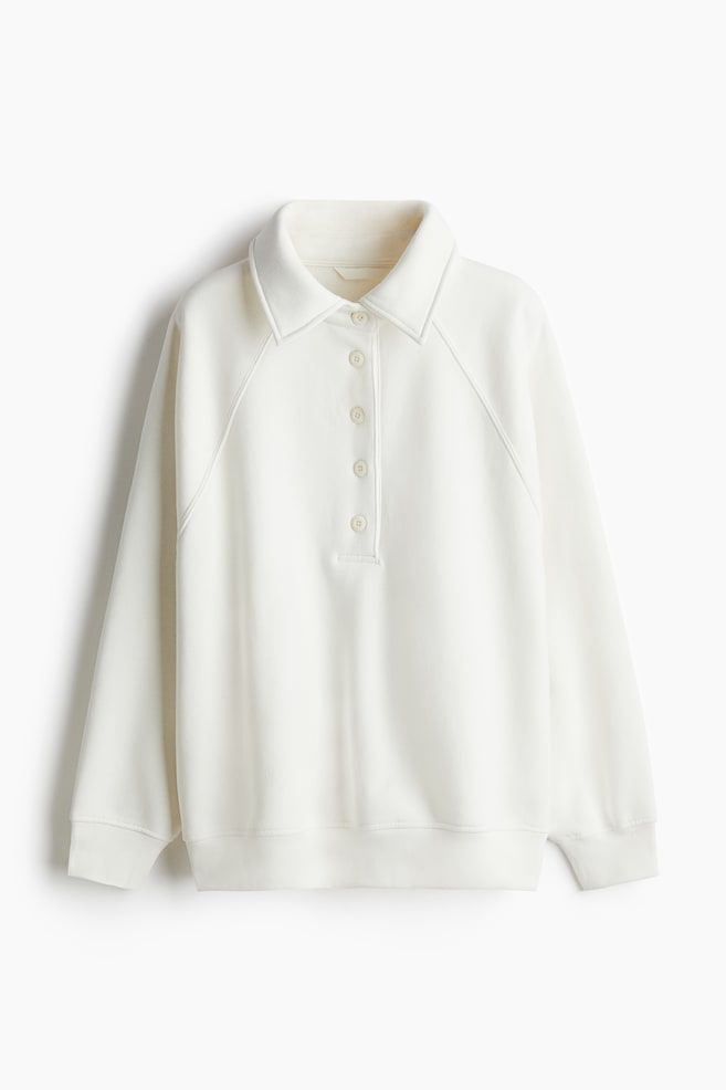 

Толстовка-Поло оверсайз H&M, белый