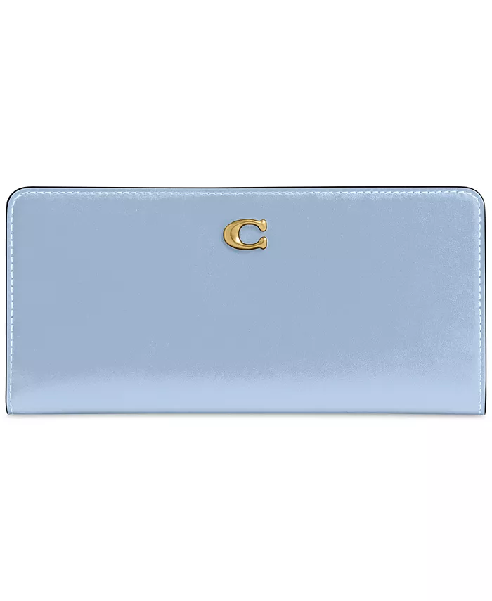 

Элегантный кожаный кошелек Essential Slim COACH, синий