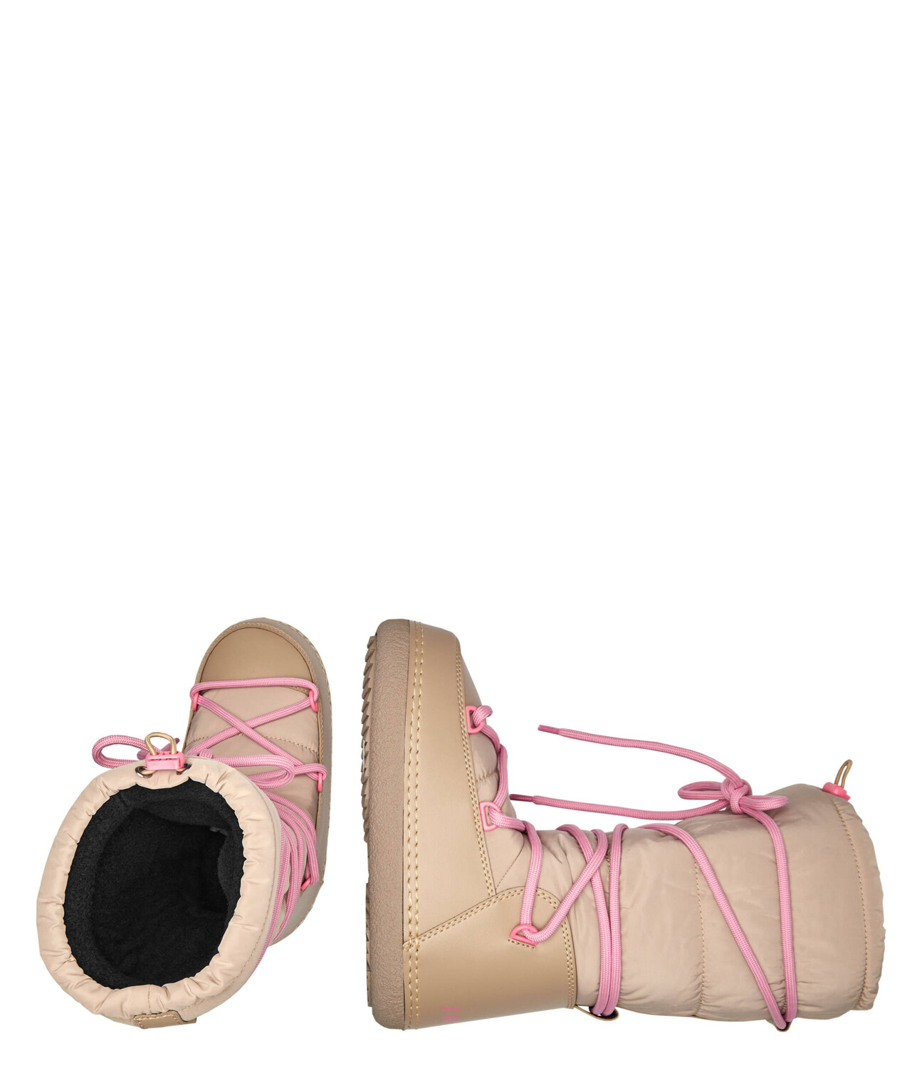 Сапоги женские Inuikii высокие зимние со шнуровкой, бежевый — фото 3