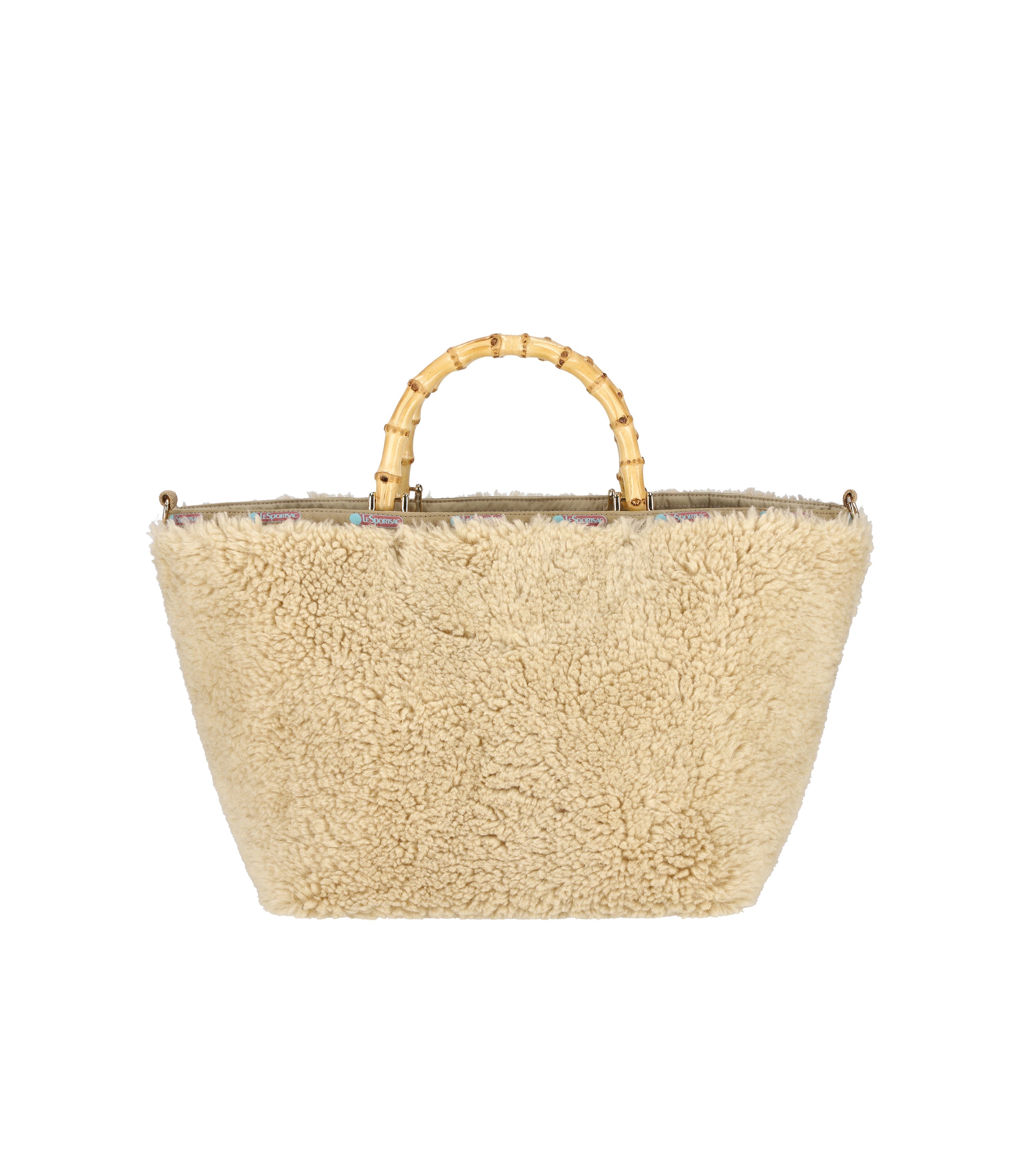 

Средняя бамбуковая сумка-тоут LeSportsac, цвет warm beige fur