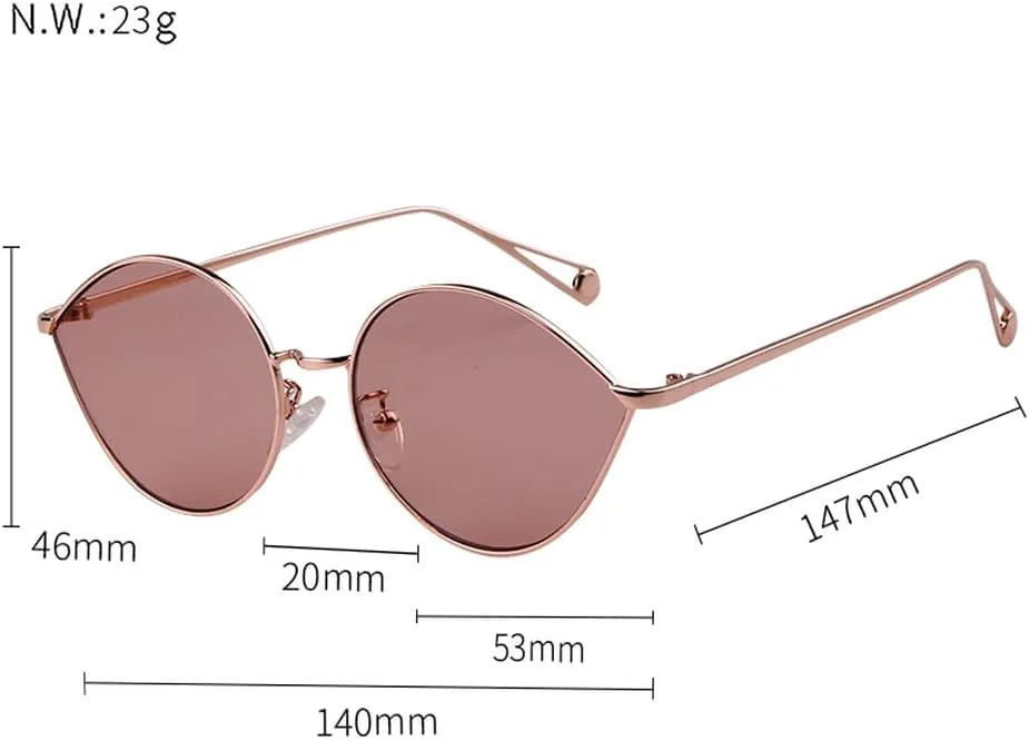 

Модные овальные солнцезащитные очки для женщин и мужчин, роскошные винтажные очки в оправе из сплава с каплевидными линзами и оправой «кошачий глаз» HVTVTLA, C2