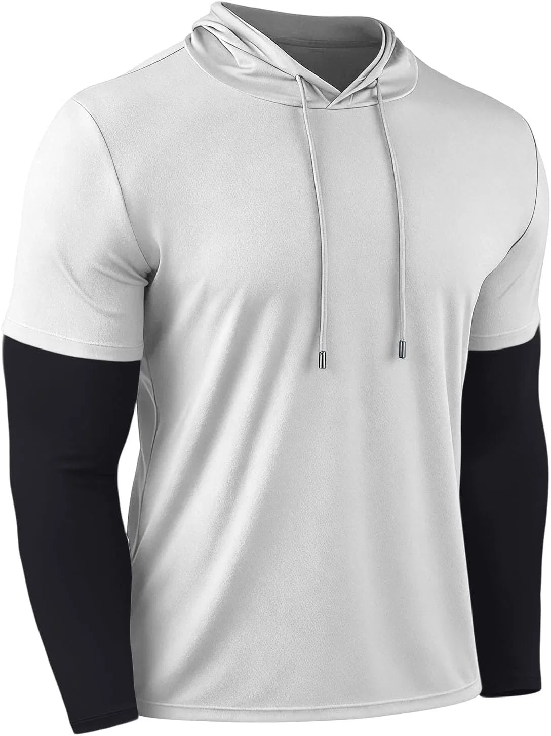 Мужские толстовки с капюшоном, приталенного кроя, с длинным рукавом, дышащие, на шнуровке, для тренировок, спорта, бега