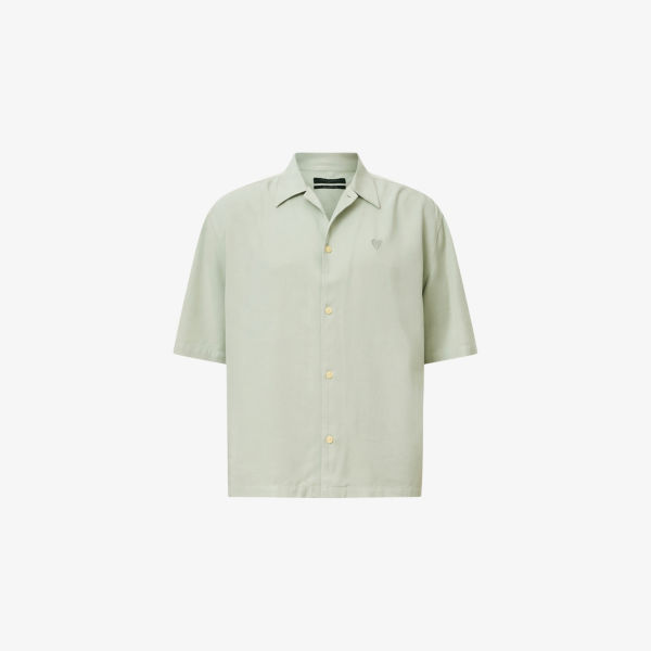 

Рубашка Allsaints Rialto с короткими рукавами, зеленый