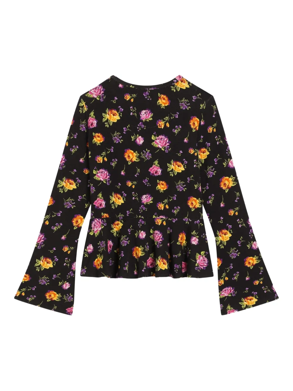 Блузка с цветочным принтом Dolce & Gabbana Kids, черный — фото 2