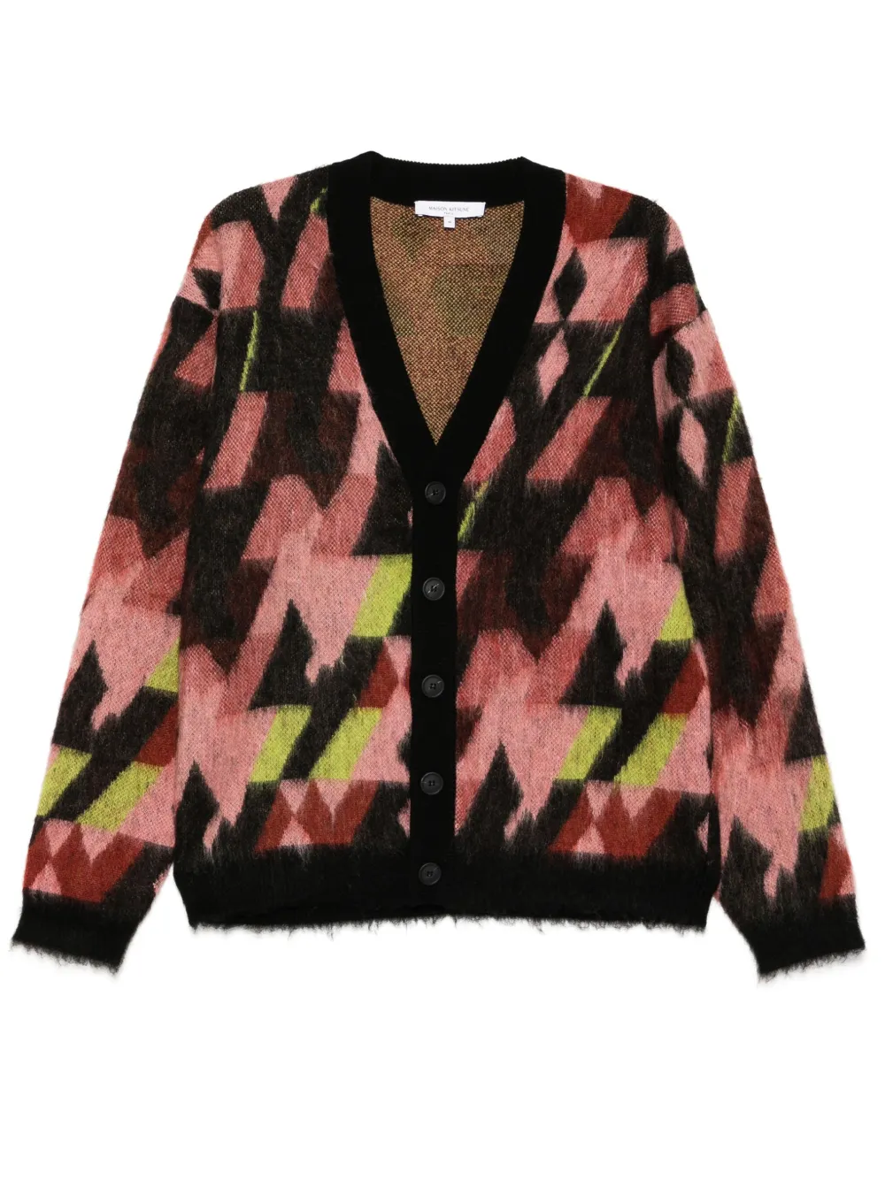 

Кардиган с графичным принтом Maison Kitsuné, розовый