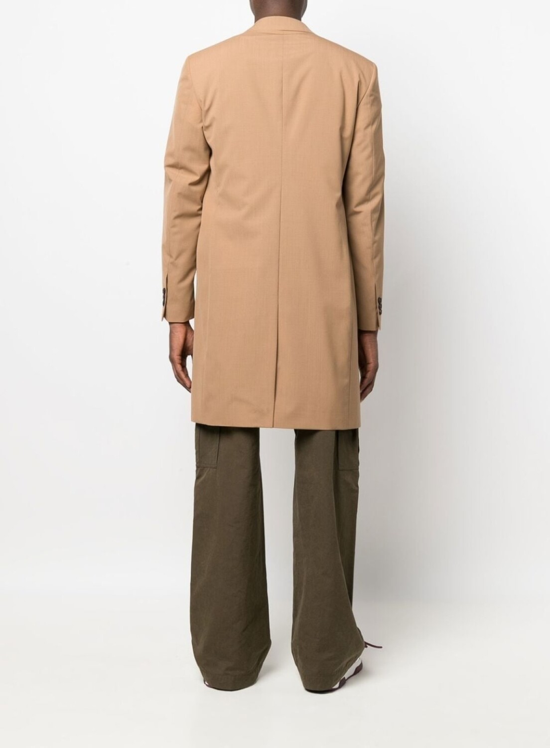 Однобортное пальто Ponte узкого кроя Off-White, бежевый — фото 4