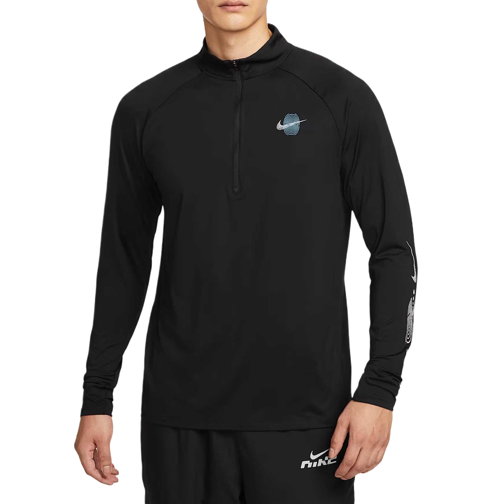 

Футболка для бега Dri Fit мужская Nike, черный